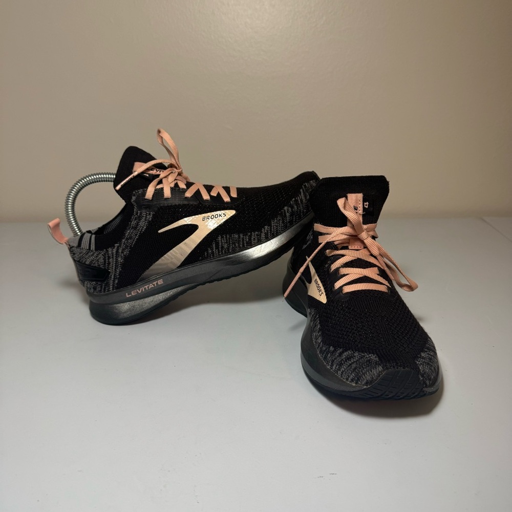 Brooks Women's Black and Pink Running Shoes